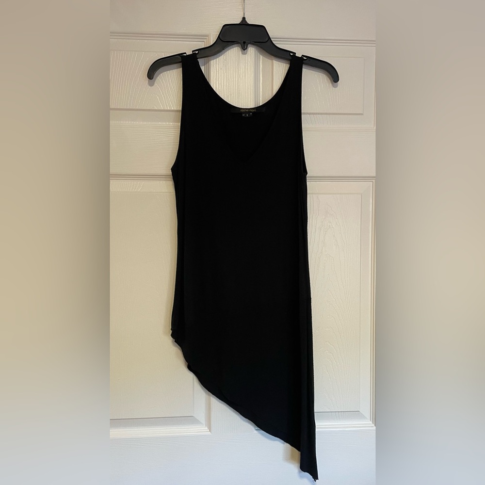 Rachel Mara Black Casual Boho Women’s Asymmetrical TankTop Size Small